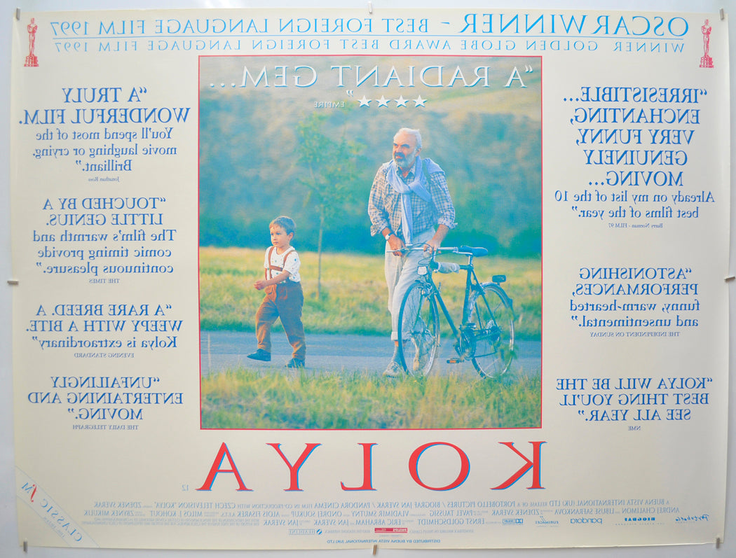 KOLYA (Back) Cinema Quad Movie Poster 