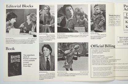 KRAMER VS KRAMER Cinema Exhibitors Campaign Pressbook - INSIDE 