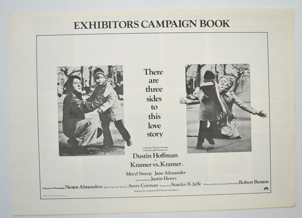 Kramer vs Kramer Original 4 Page Cinema Exhibitors Campaign Pressbook (UK)