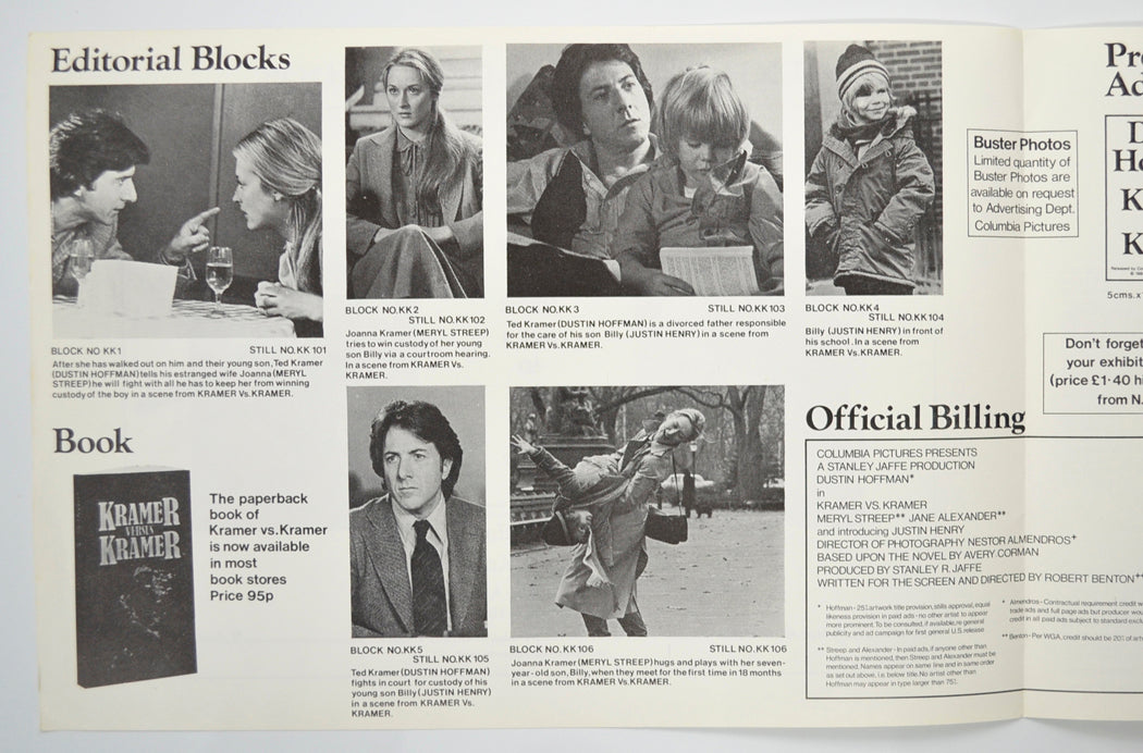 KRAMER VS KRAMER Cinema Exhibitors Campaign Pressbook - INSIDE 