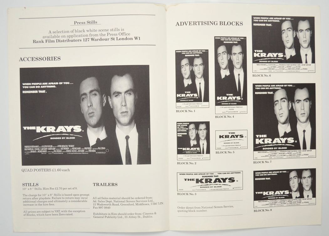 THE KRAYS Cinema Exhibitors Campaign Pressbook - INSIDE 