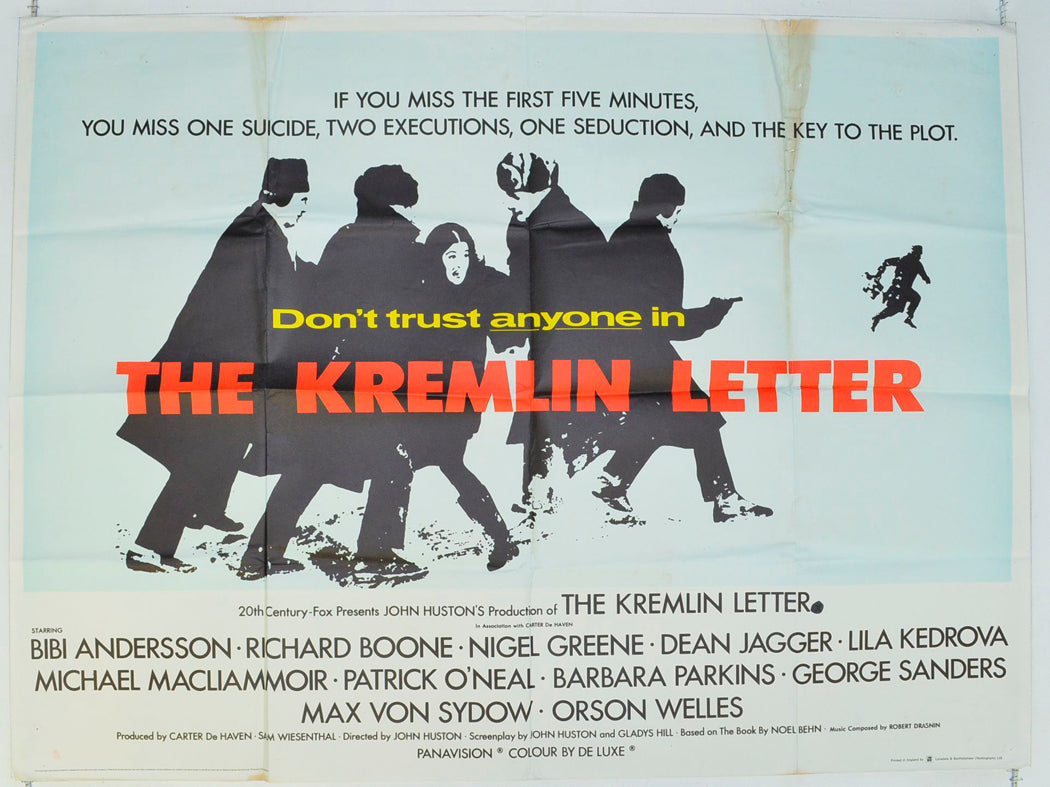 The Kremlin Letter  Original British Quad Poster - Film Poster - Movie Poster