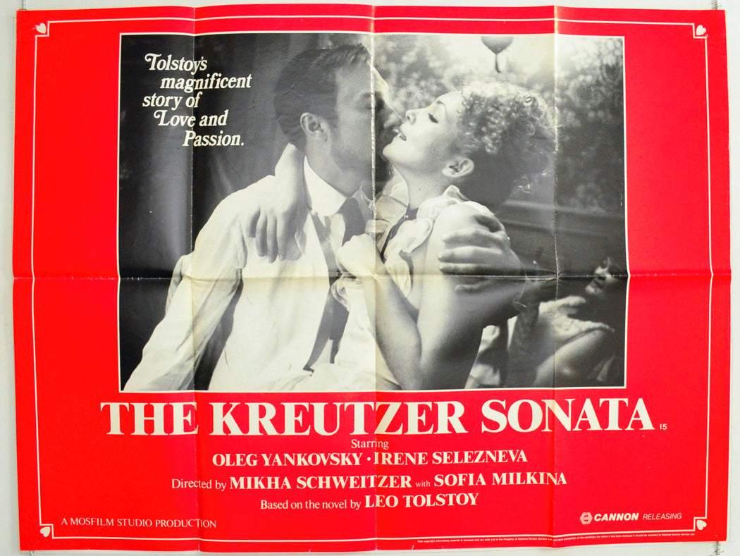 The Kreutzer Sonata  (a.k.a. Kreytserova sonata)   Original British Quad Poster - Film Poster - Movie Poster 