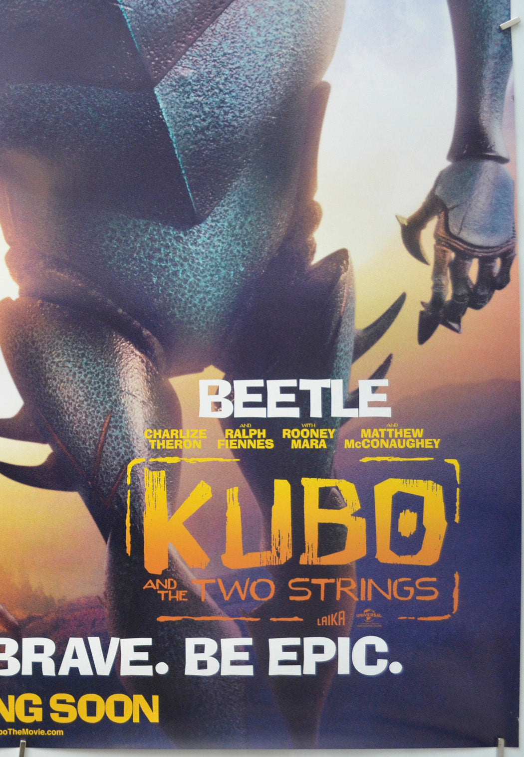 Kubo And The Two Strings (Bottom Right) Cinema One Sheet Movie Poster 