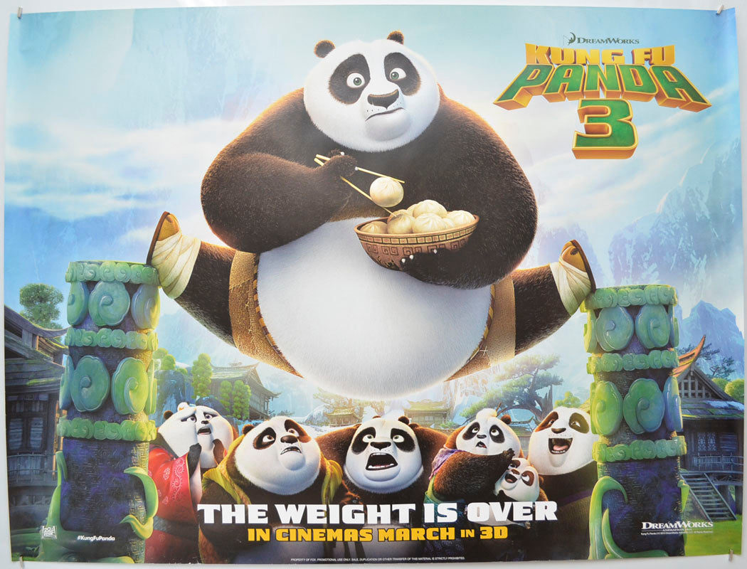 Kung Fu Panda 3 (Teaser / Advance Version)  Original Quad Poster - Film Poster - Movie Poster