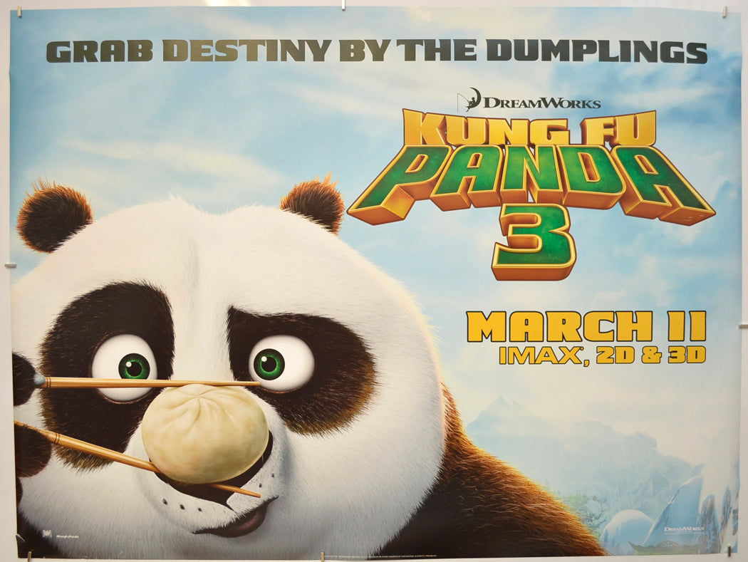 Kung Fu Panda 3  (Teaser / Advance Version)   Original Quad Poster - Film Poster - Movie Poster