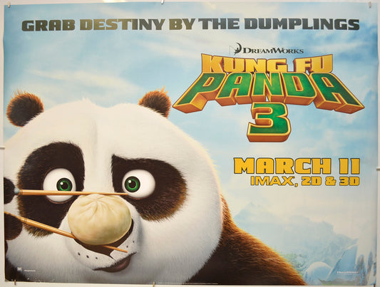 Kung Fu Panda 3  (Teaser / Advance Version)   Original Quad Poster - Film Poster - Movie Poster