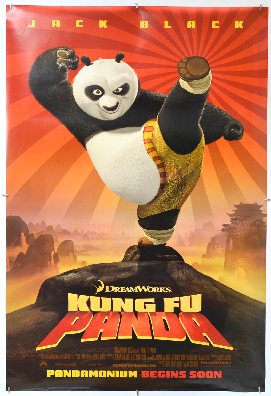 Kung Fu Panda - Original One Sheet Poster - Film Poster - Movie Poster 