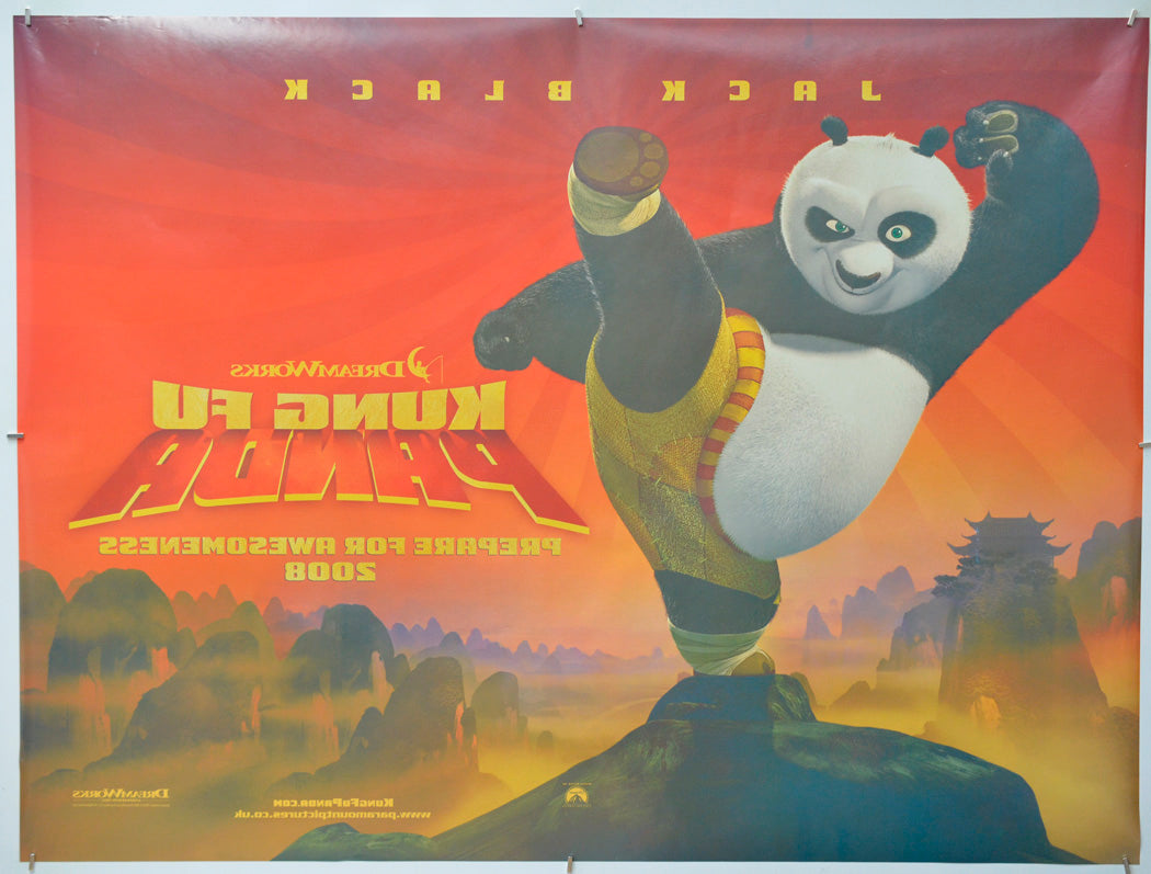 Kung Fu Panda (Back) Cinema Quad Movie Poster 