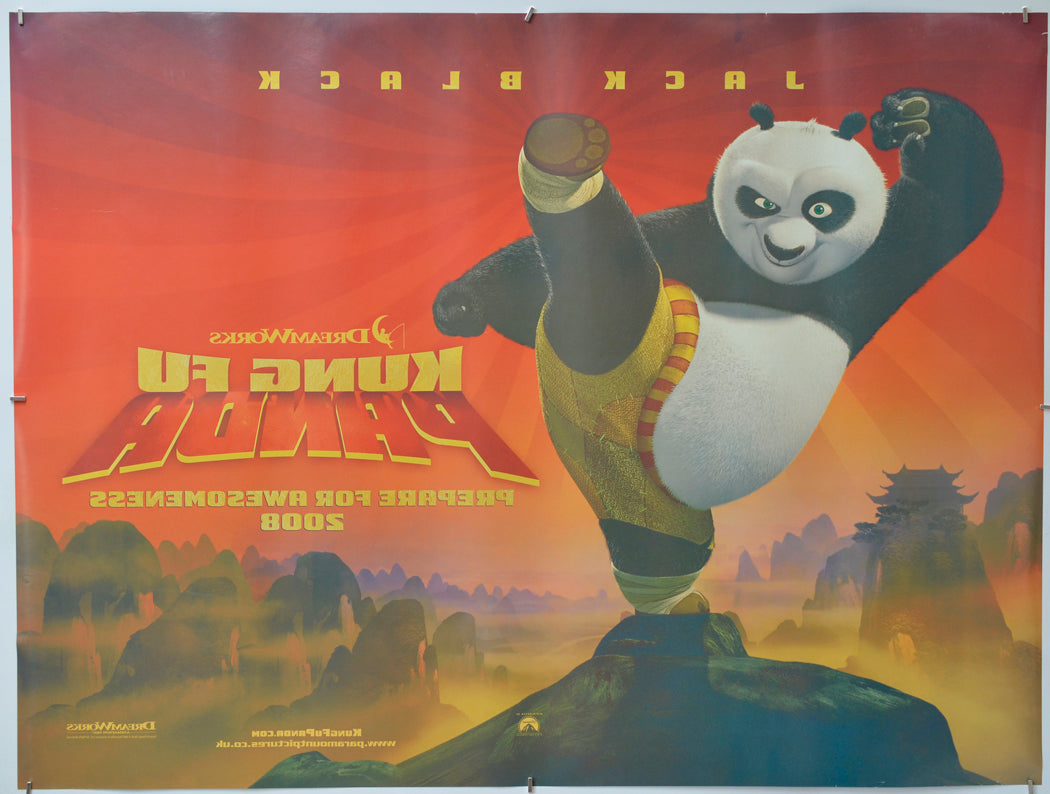 Kung Fu Panda (Back) Cinema Quad Movie Poster 