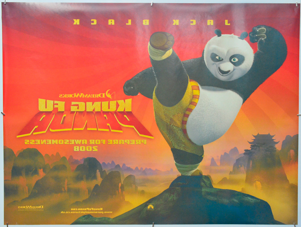 Kung Fu Panda (Back) Cinema Quad Movie Poster 