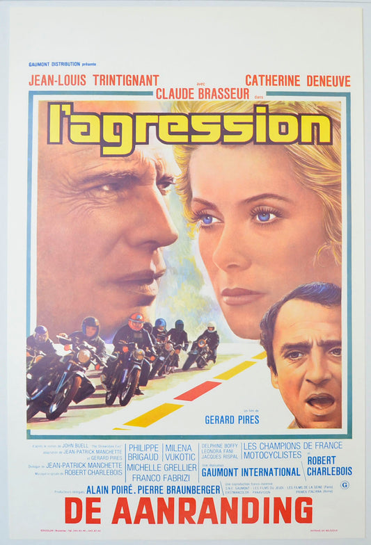 L'agression (a.k.a. Agression) Original Belgian Poster - Film Poster - Movie Poster