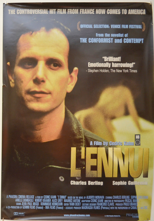 L'Ennui Original One Sheet Poster - Film Poster - Movie Poster