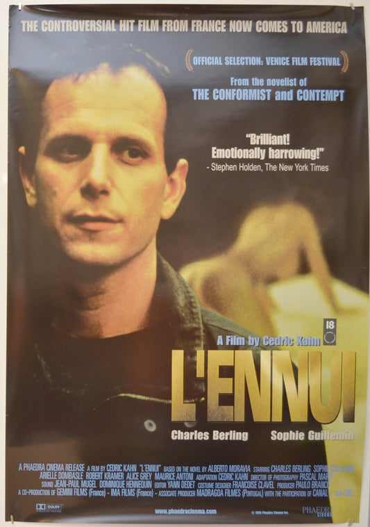 L'Ennui Original One Sheet Poster - Film Poster - Movie Poster