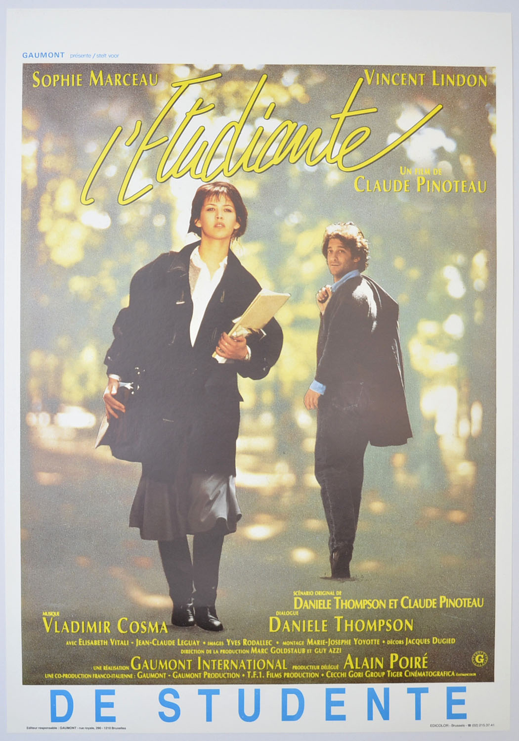 L'étudiante Original Belgian Poster - Film Poster - Movie Poster