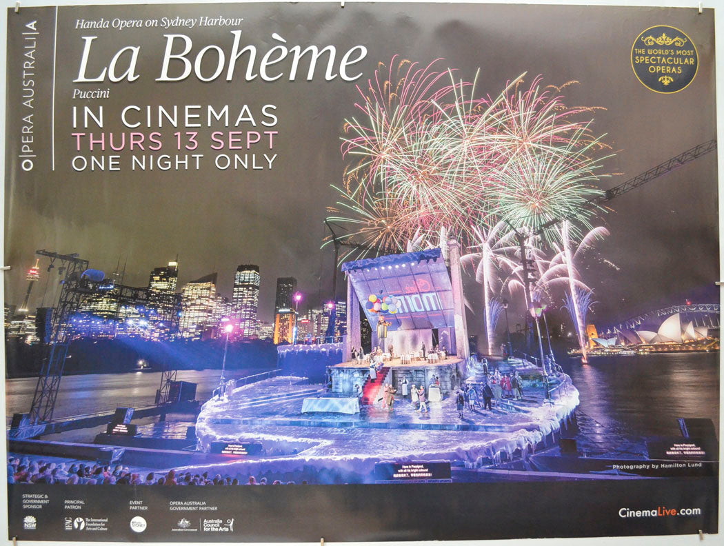 La Boheme On Sydney Harbour (Handa Opera) Original Quad Poster - Film Poster - Movie Poster