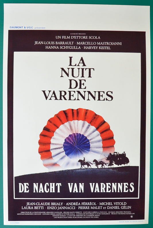 La nuit de Varennes  Original Belgian Poster - Film Poster - Movie Poster