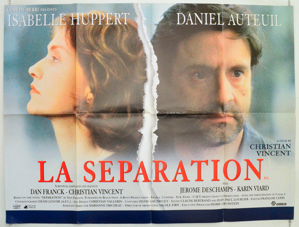 La Separation  (a.k.a. The Separation)    Original British Quad Poster - Film Poster - Movie Poster 