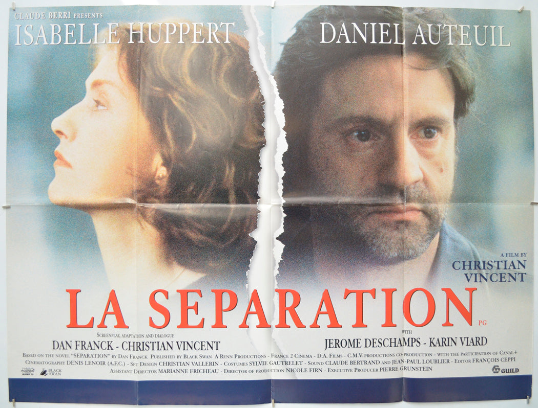 La Separation (a.k.a. The Separation)  Original Quad Poster - Film Poster - Movie Poster