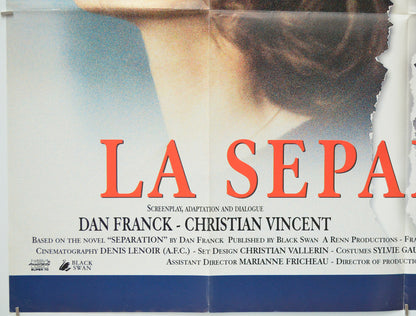 LA SEPARATION (Bottom Left) Cinema Quad Movie Poster 