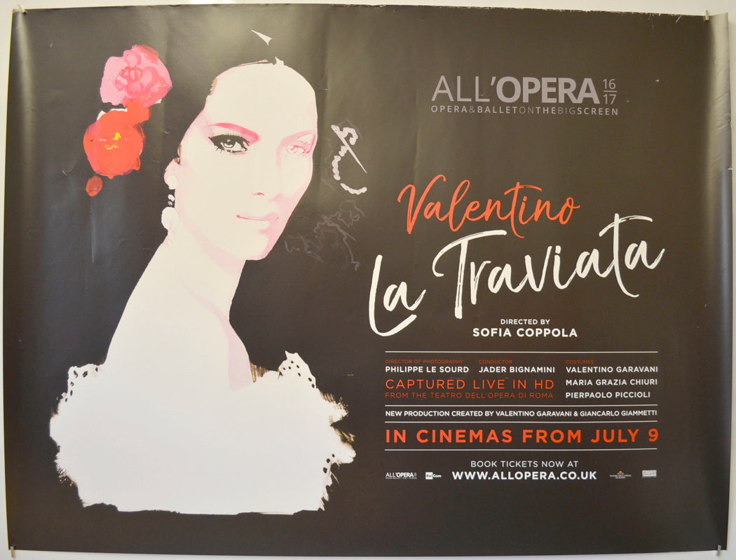 La Traviata (Live From The Teatro Dell’Opera Di Roma) Original Quad Poster - Film Poster - Movie Poster