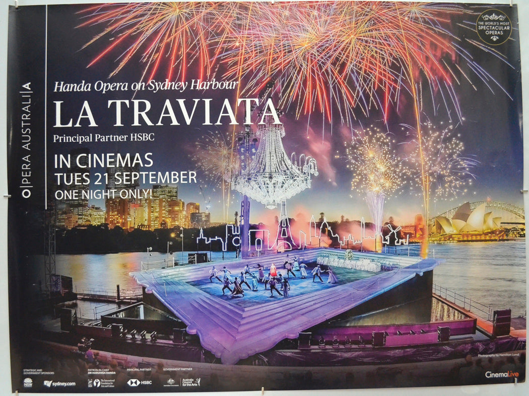 La Traviata - Handa Opera On Sydney Harbour (Cinema Live) Original Quad Poster - Film Poster - Movie Poster