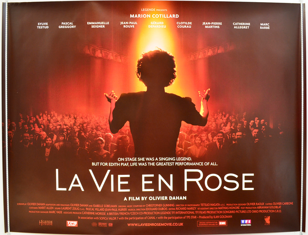 La Vie En Rose Original Quad Poster - Film Poster - Movie Poster  