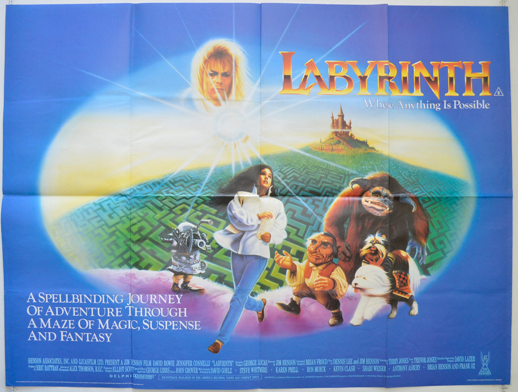 Labyrinth  Original British Quad Poster - Film Poster - Movie Poster 