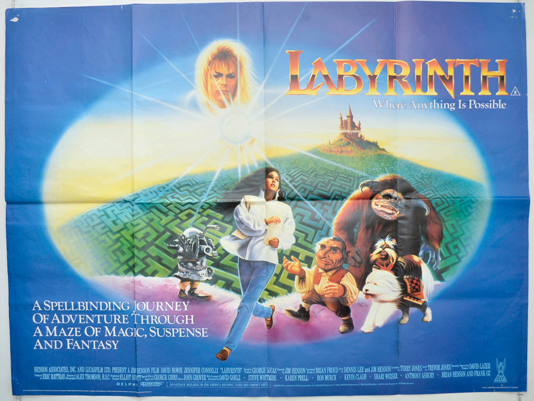 Labyrinth  Original British Quad Poster - Film Poster - Movie Poster 