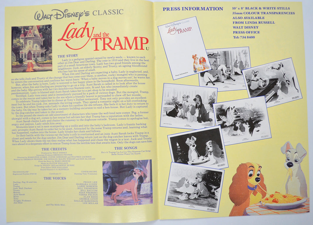 LADY AND THE TRAMP Cinema Exhibitors Campaign Pressbook - INSIDE 