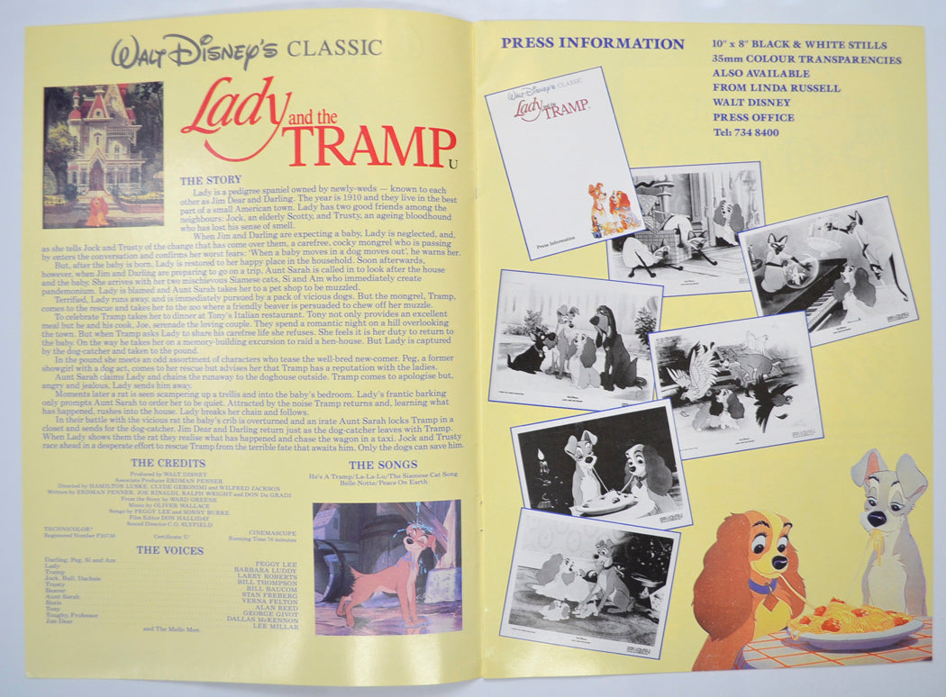 LADY AND THE TRAMP Cinema Exhibitors Campaign Pressbook - INSIDE 