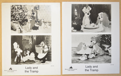 Lady And The Tramp (1986 re-release) 2 Original Black and White Press Stills (Photographs) 