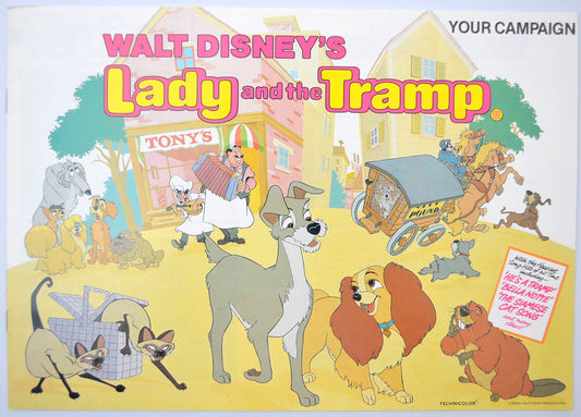 Lady And The Tramp Original 12 Page Cinema Exhibitors Campaign Press Book (UK)