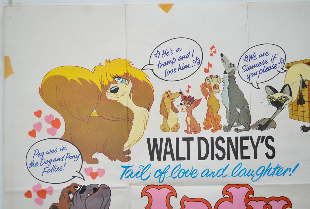 LADY AND THE TRAMP (Top Left) Cinema Quad Movie Poster 