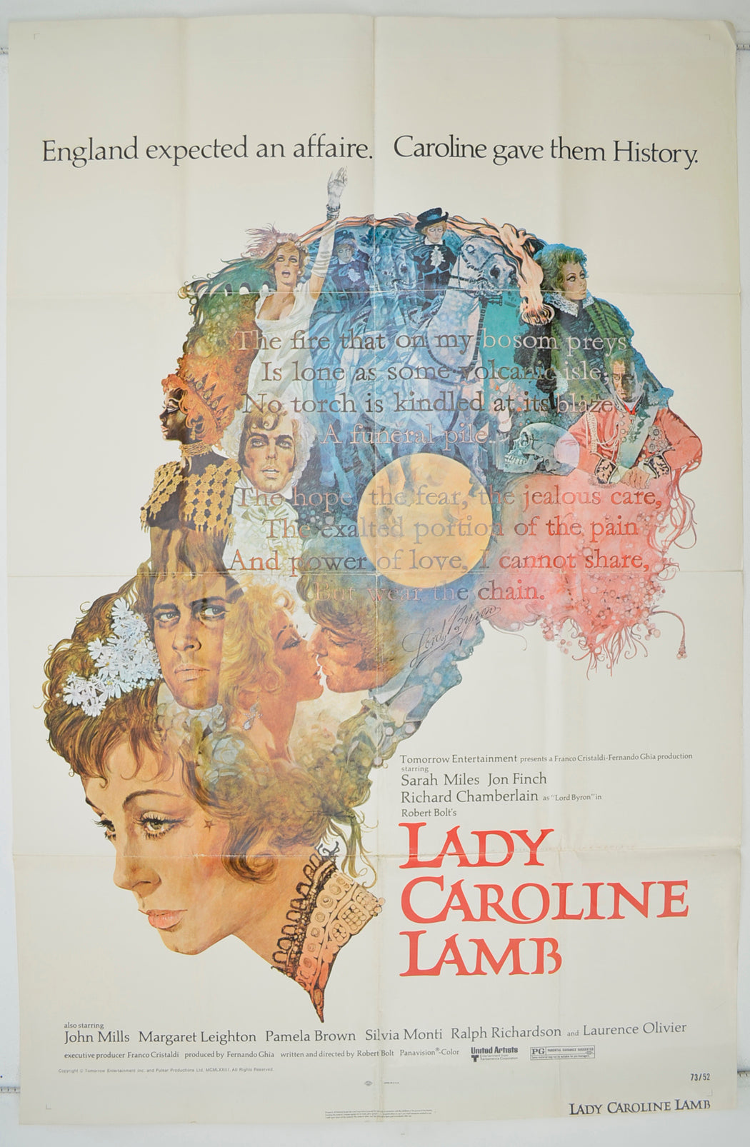 Lady Caroline Lamb  Original One Sheet Poster - Film Poster - Movie Poster