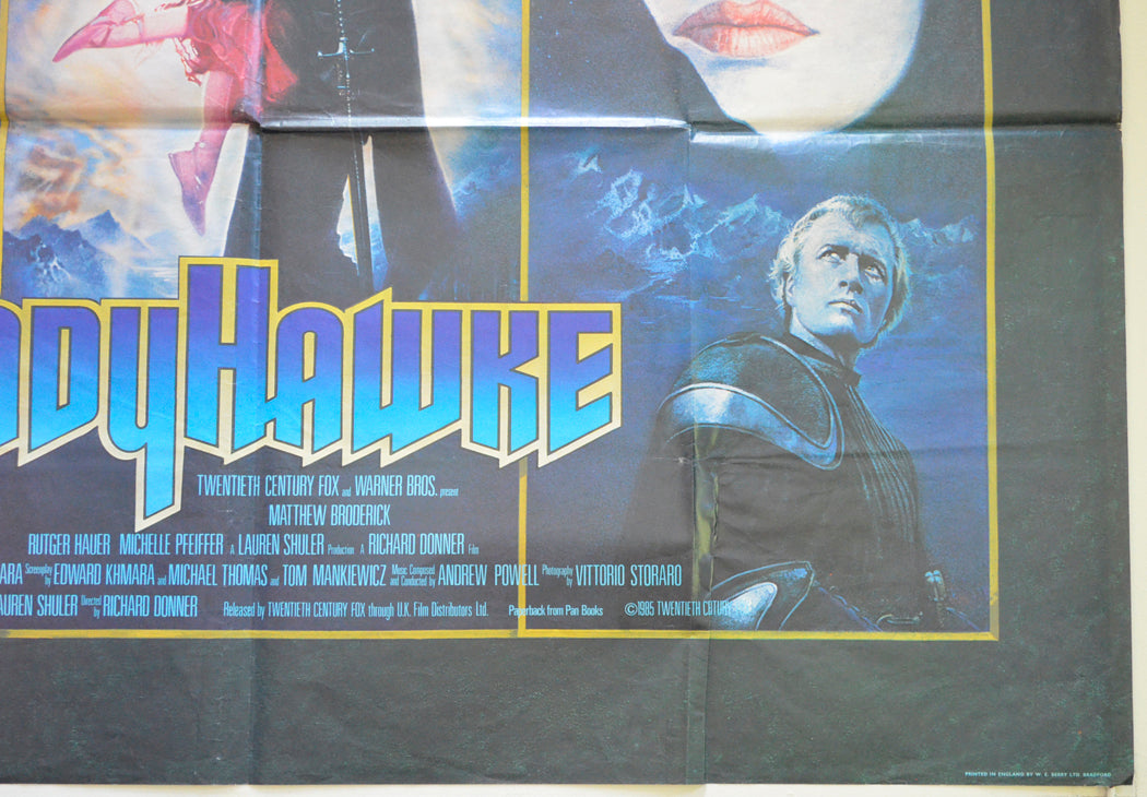 LADYHAWKE (Bottom Right) Cinema Quad Movie Poster 