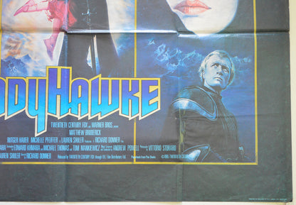 LADYHAWKE (Bottom Right) Cinema Quad Movie Poster 