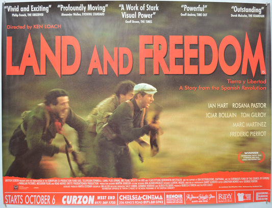 Land And Freedom Original Quad Poster - Film Poster - Movie Poster