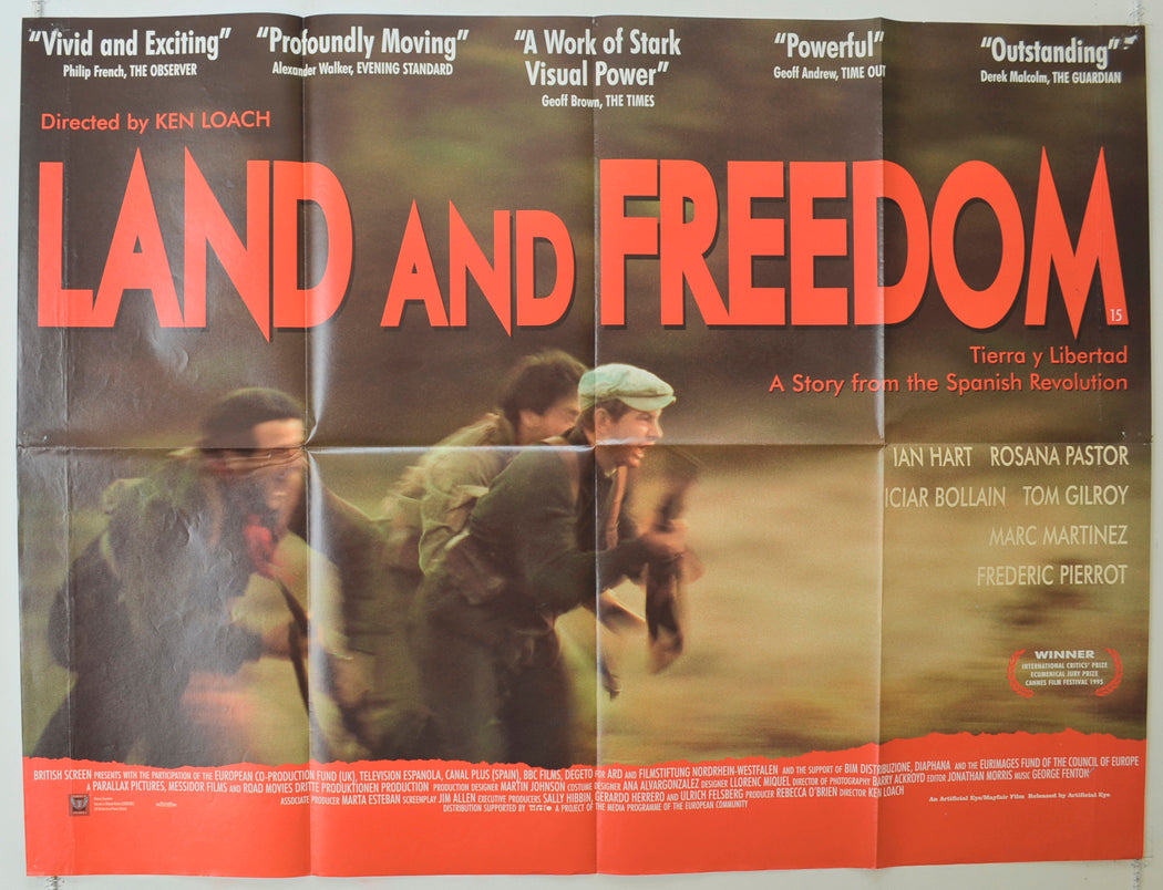 Land And Freedom   Original Quad Poster - Film Poster - Movie Poster 