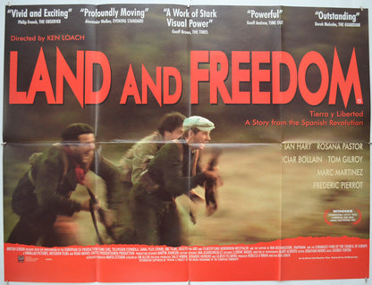 Land And Freedom Original Quad Poster - Film Poster - Movie Poster