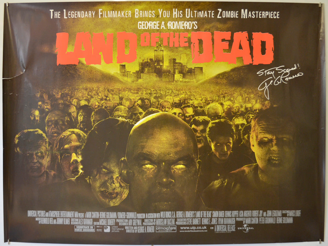 Land Of The Dead Original Quad Poster - Film Poster - Movie Poster  