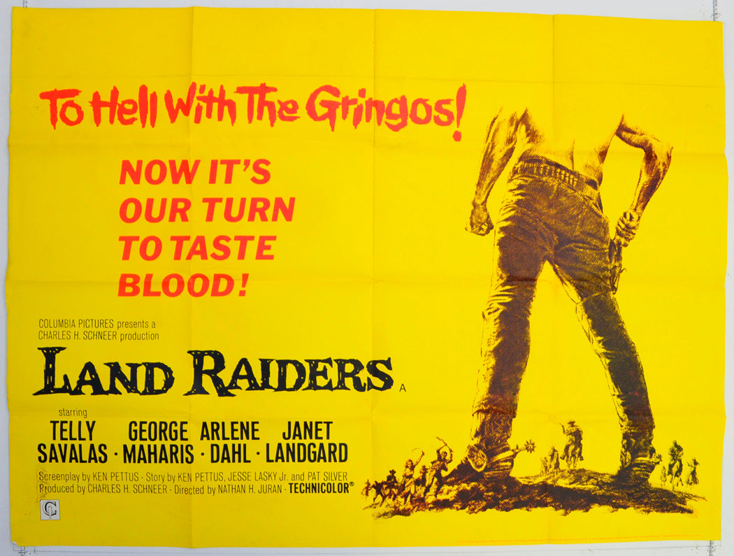 Land Raiders  Original British Quad Poster - Film Poster - Movie Poster 