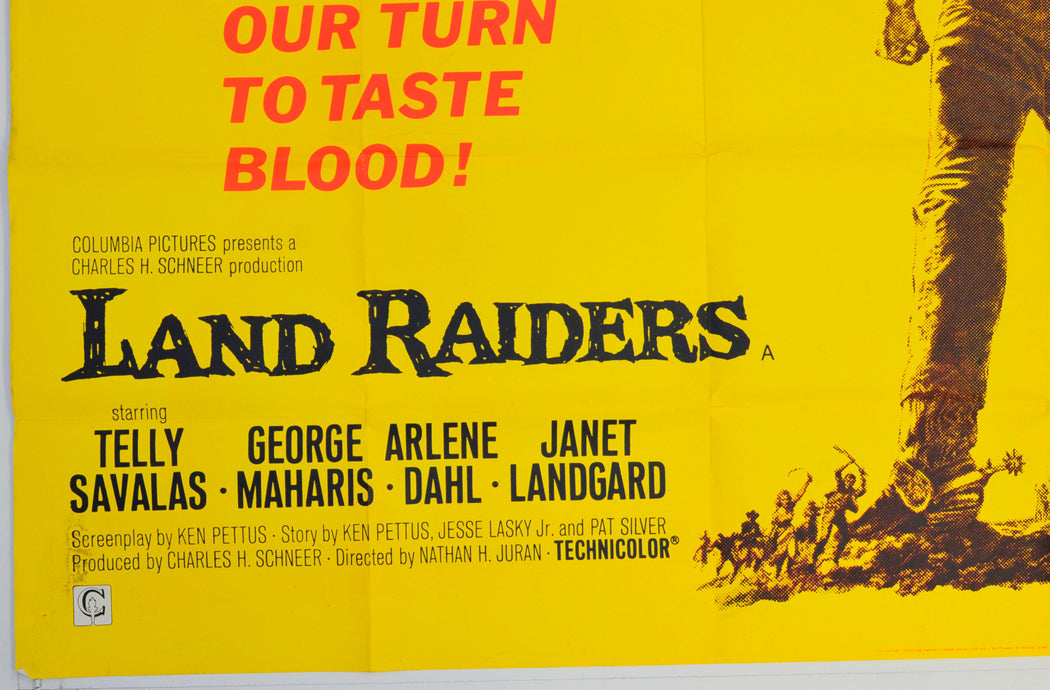 LAND RAIDERS (Bottom Left) Cinema Quad Movie Poster 