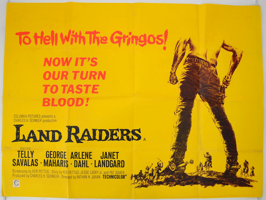 Land Raiders Original Quad Poster - Film Poster - Movie Poster  