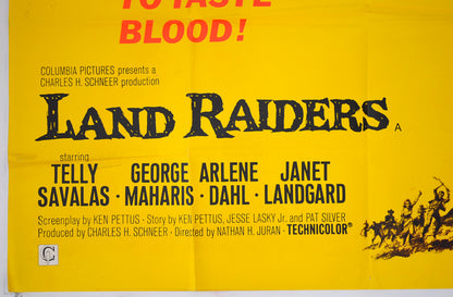 LAND RAIDERS (Bottom Left) Cinema Quad Movie Poster 