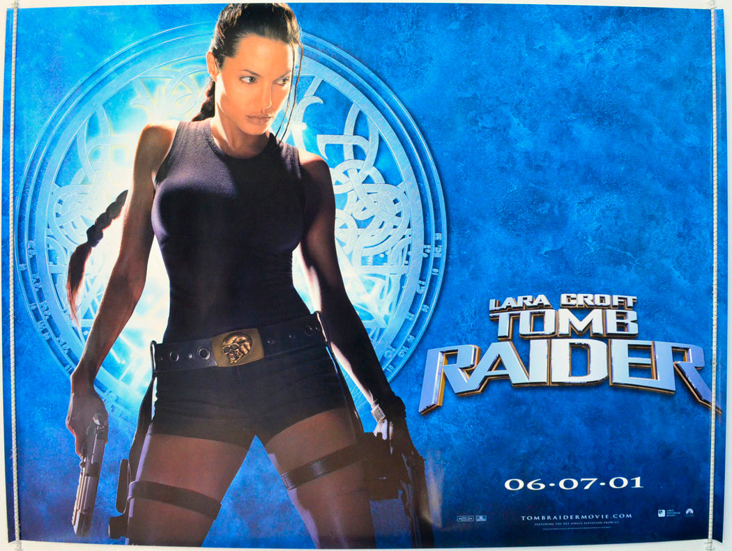 Lara Croft Tomb Raider  (Teaser / Advance Version)   Original British Quad Poster - Film Poster - Movie Poster 