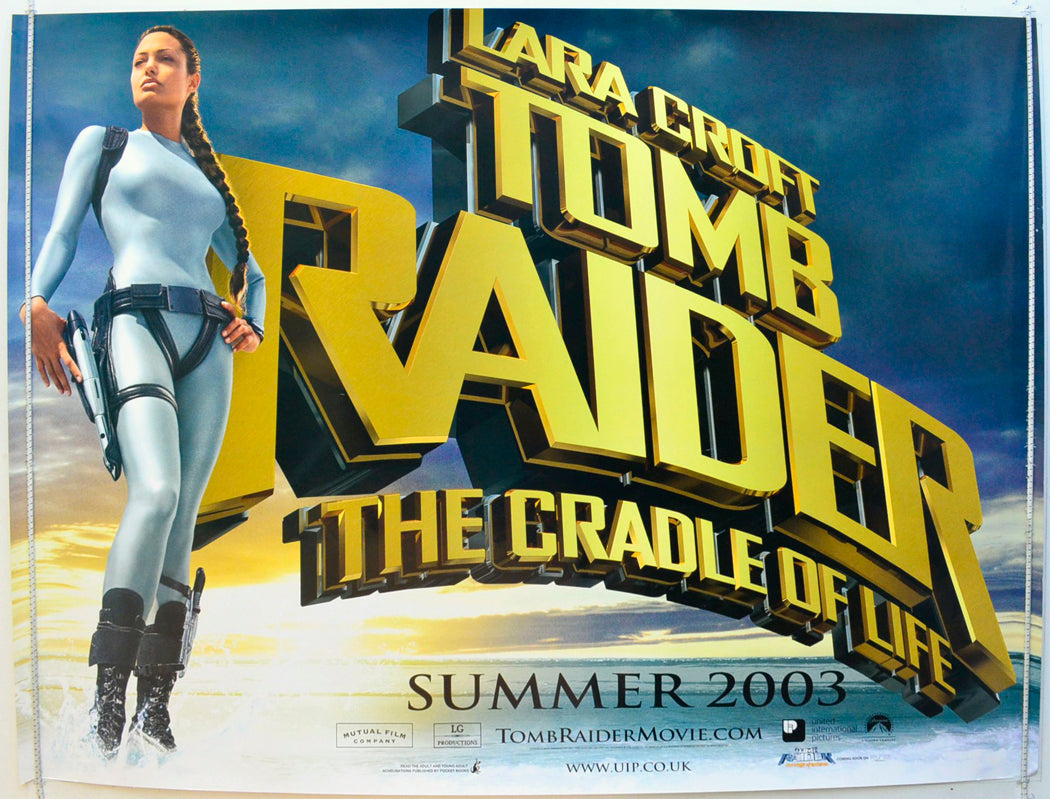 Lara Croft Tomb Raider : Cradle Of Life  (Teaser / Advance Version)   Original British Quad Poster - Film Poster - Movie Poster 