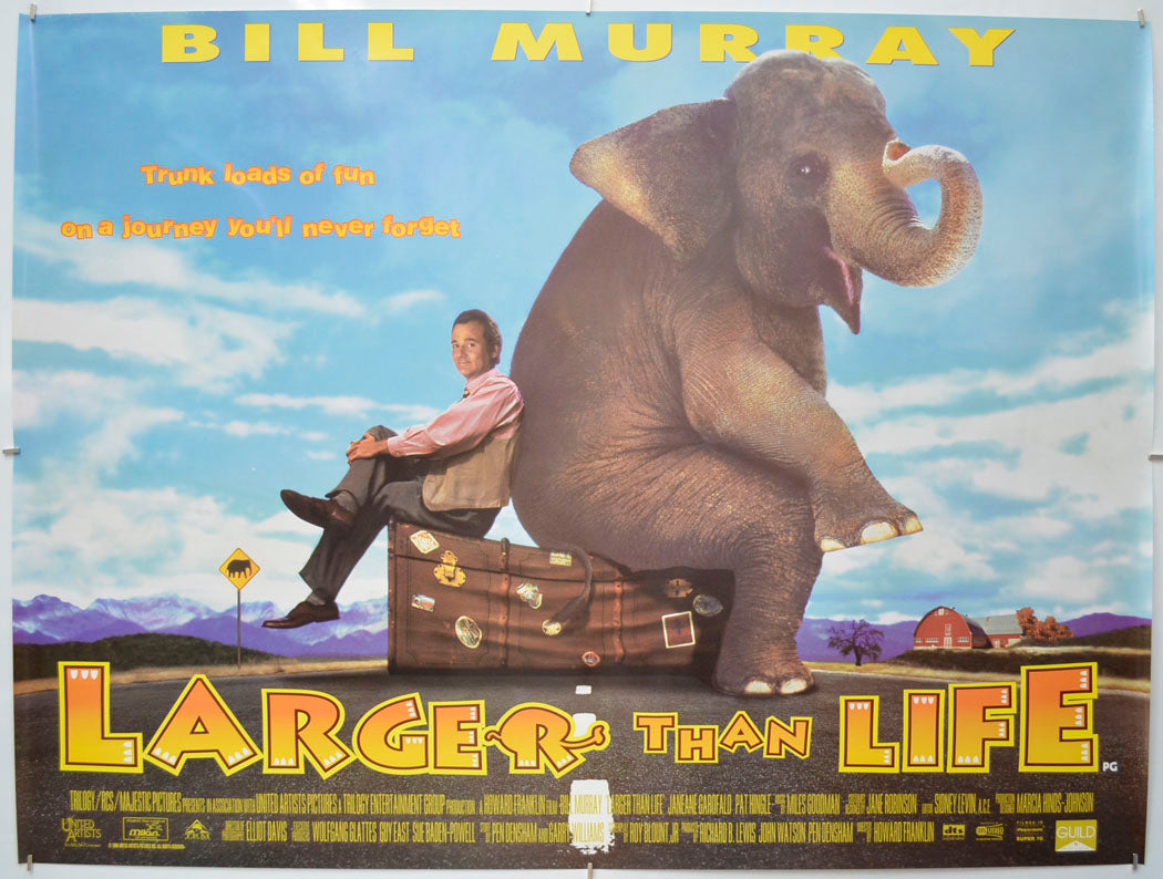 Larger Than Life Original Quad Poster - Film Poster - Movie Poster