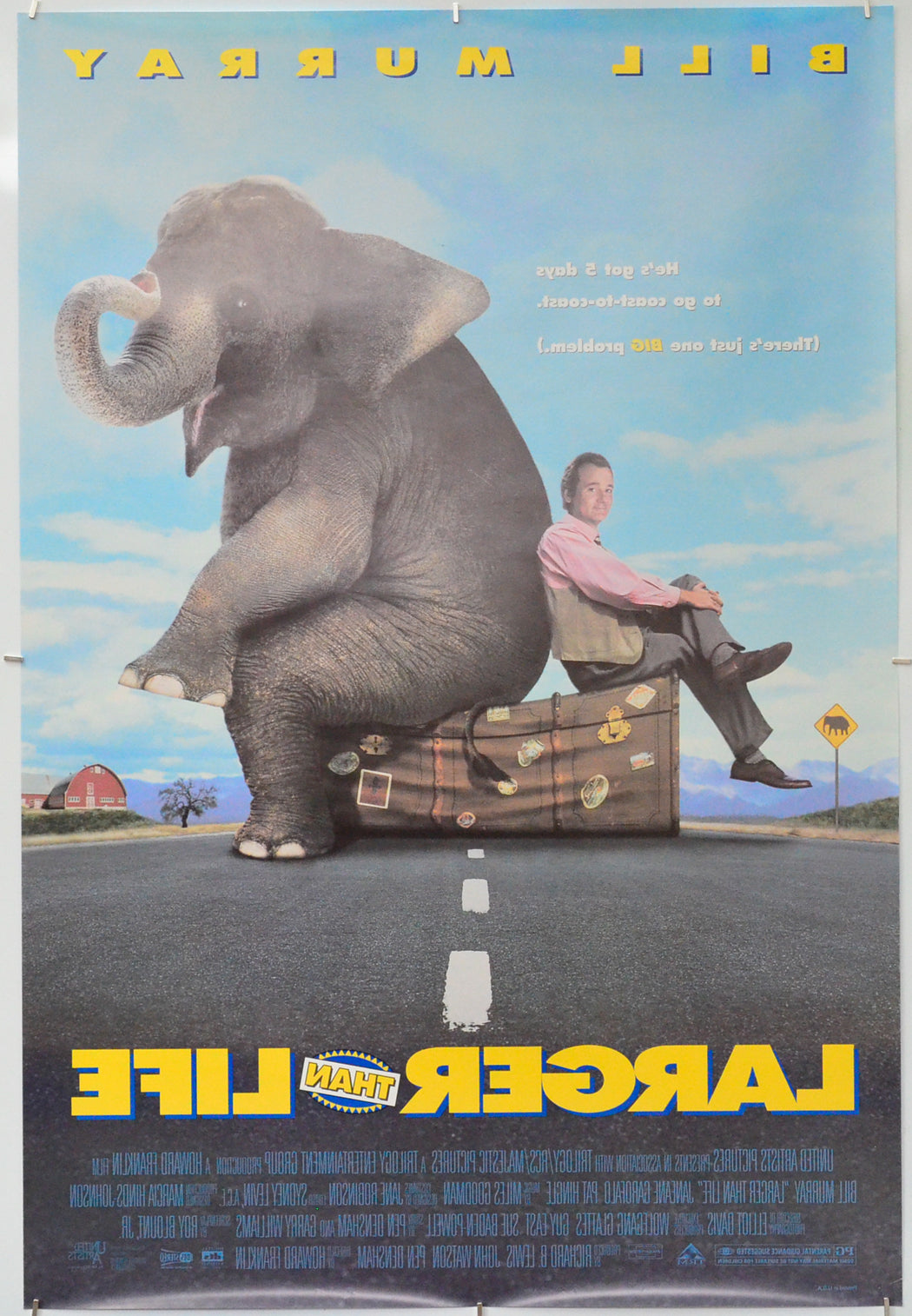 Larger Than Life (Back) Cinema One Sheet Movie Poster 