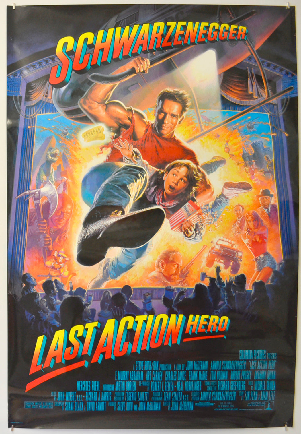 Last Action Hero Original One Sheet Poster - Film Poster - Movie Poster